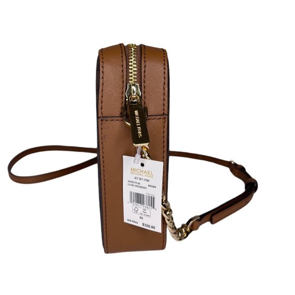 Michael Kors EW Crossbody bag Brown Jet Set Large Leather - Picture 3 of 9